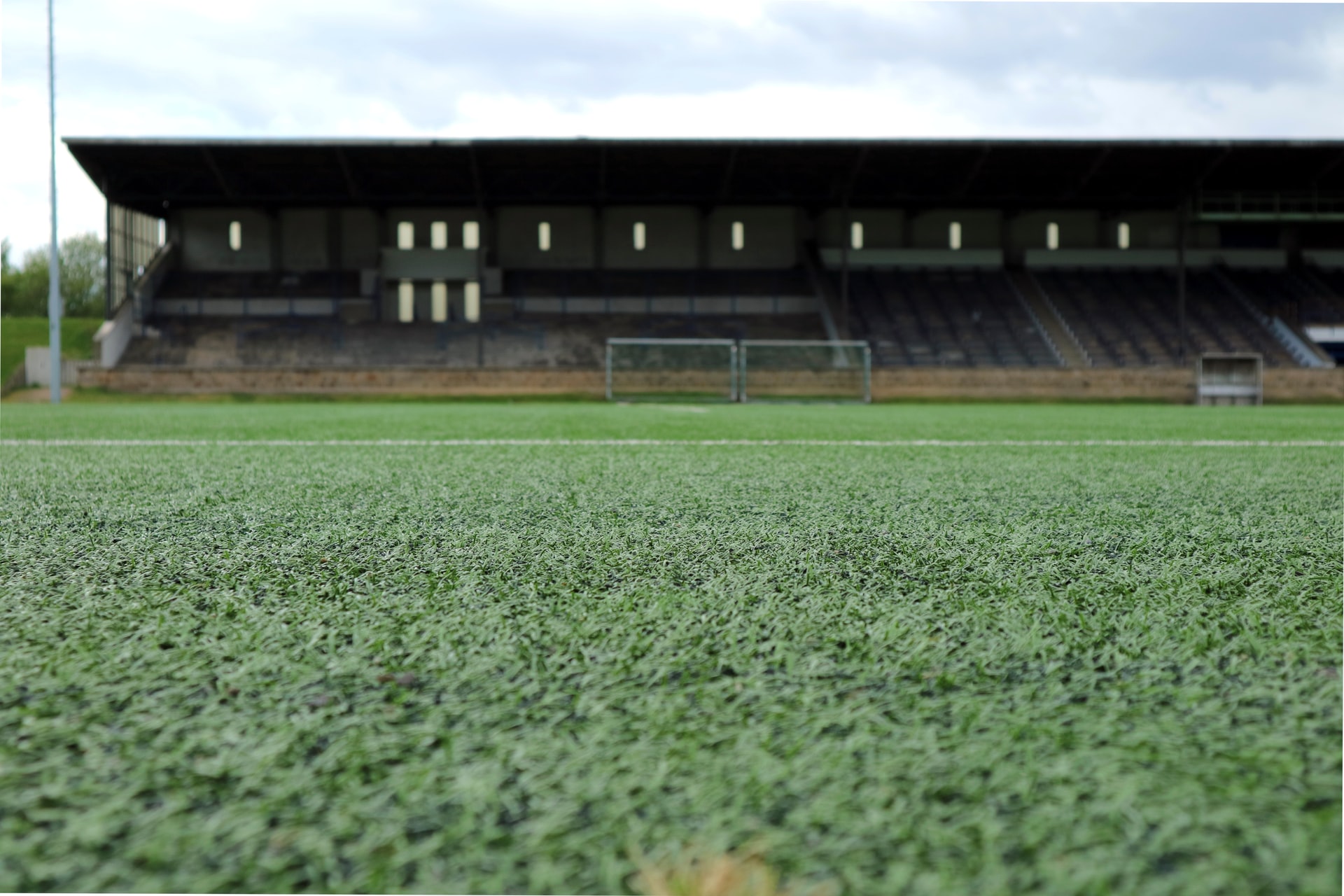 Unoccupied sports field